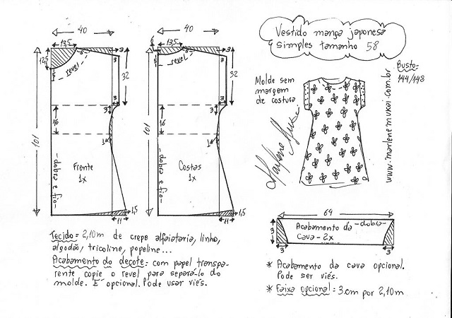 molde vestidos plus size marlene mukai