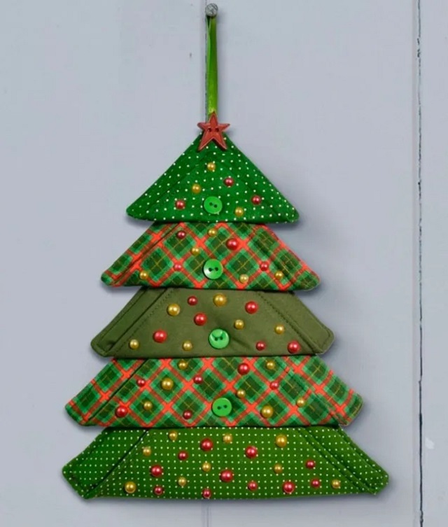 artesanato de Natal em tecido com retalhos