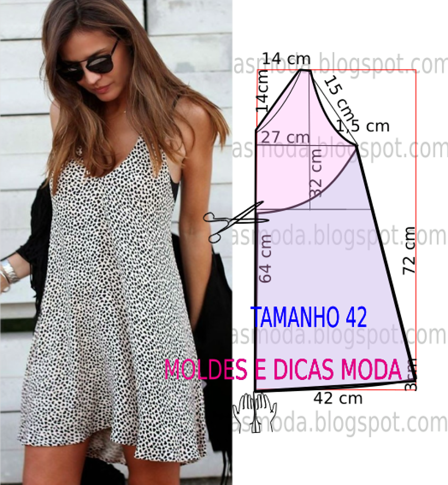 molde de vestido para o verão