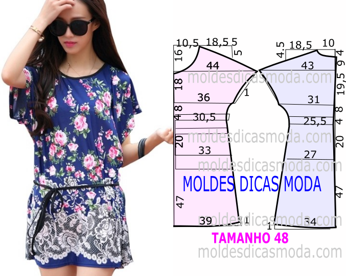 molde de vestido para o verão