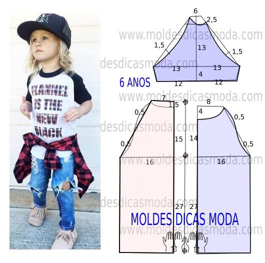 molde de roupa infantil