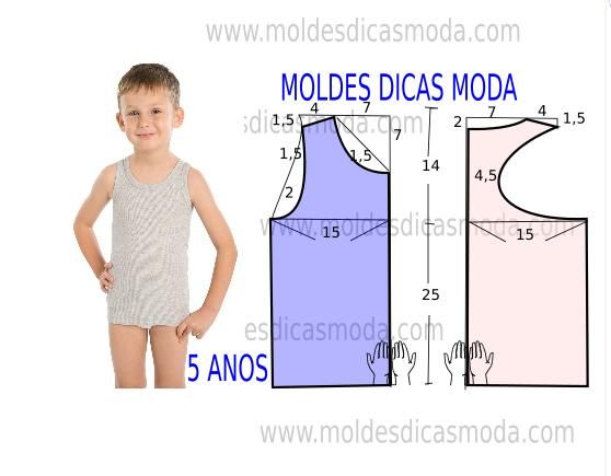 molde de roupa infantil