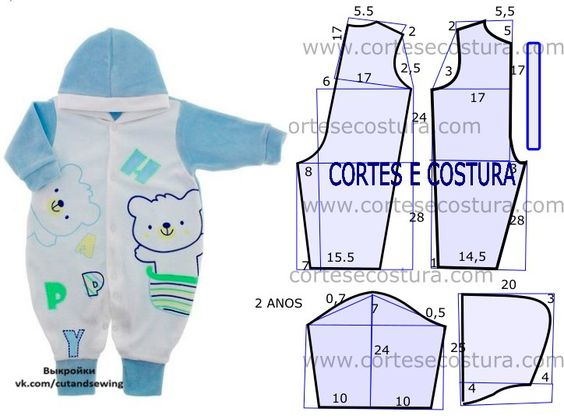 molde de roupa infantil