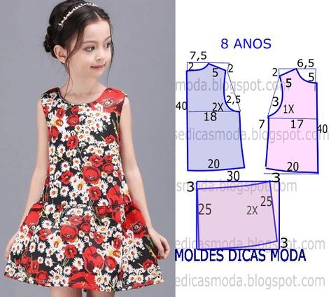 molde vestido infantil pdf grátis