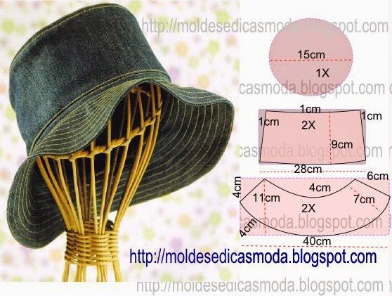 moldes de chapéu bucket