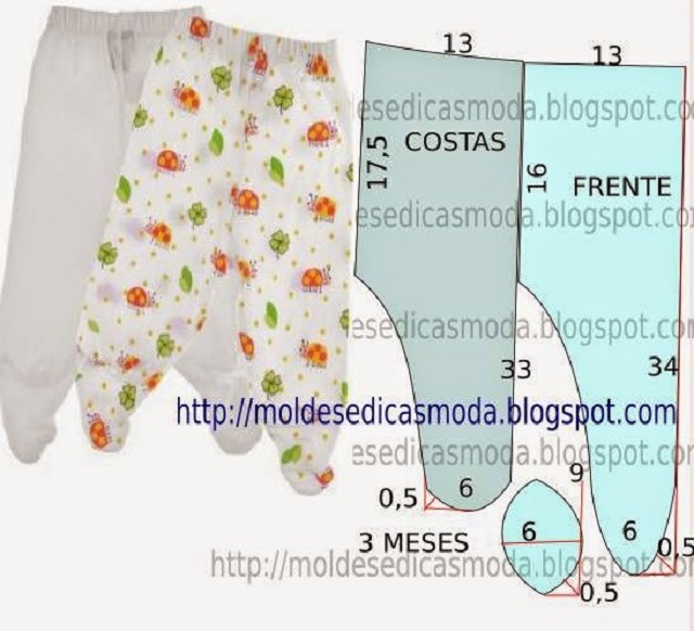 moldes de roupas de bebê em eva para imprimir