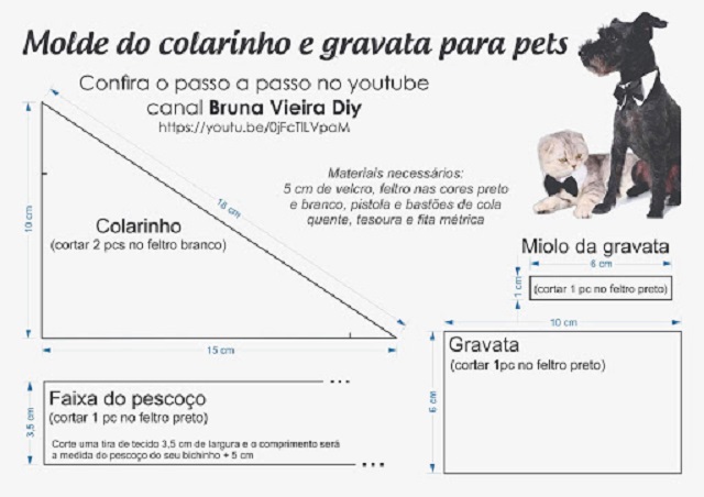 molde gravata cachorro