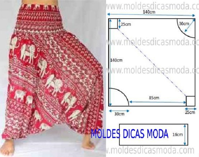 molde de calça para imprimir