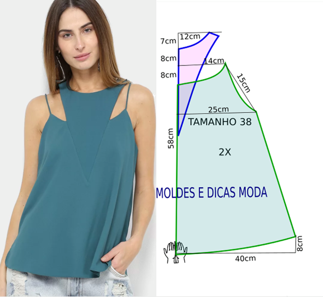 molde de blusa