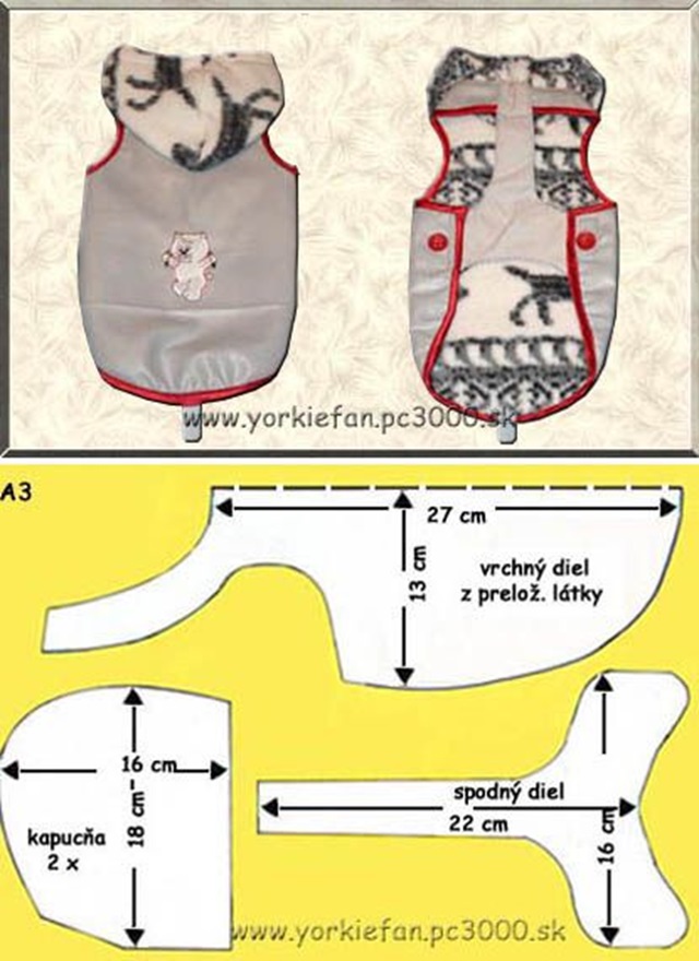 molde de roupinhas pet