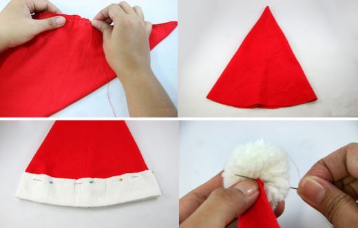 gorro de papai noel fácil