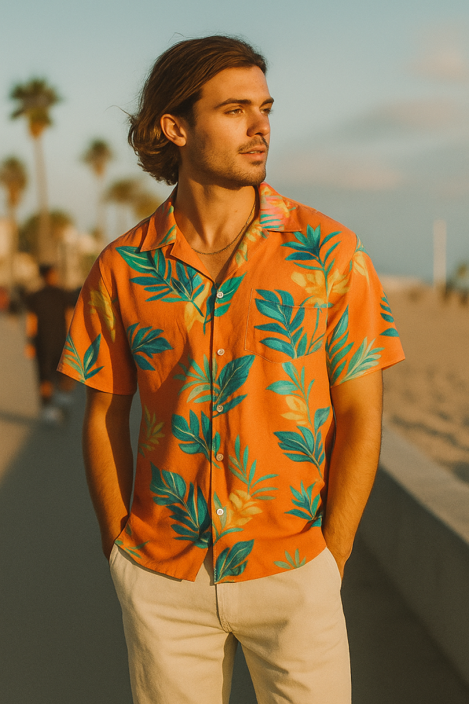 camisa social masculina manga curta