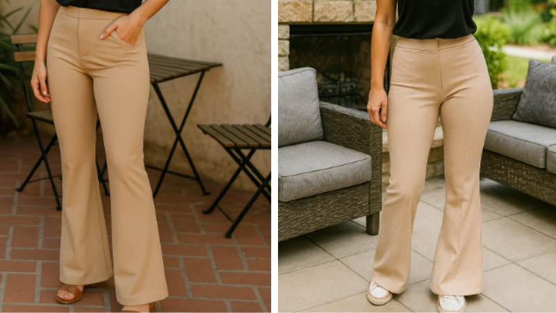 Molde Calça Flare Feminina: Modelo com Bolsos Laterais Grátis
