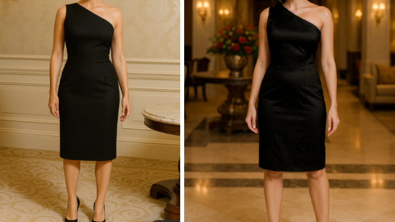 Molde de Vestido Midi: Aprenda a Costurar Modelo de Um Ombro Só